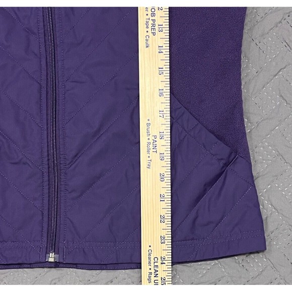 Columbia Vest Womens Medium Purple Fleece Quilted Full Zip Sleeveless Pockets - Picture 5 of 10
